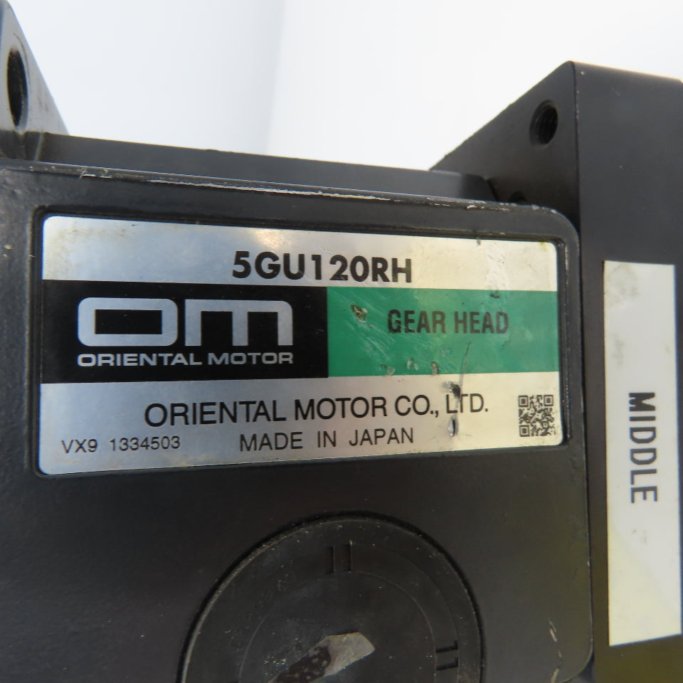 Oriental Motor 5GU120RH 120:1 Ratio Gear Head W/ Reversable 5RK60GU-AWT 110V