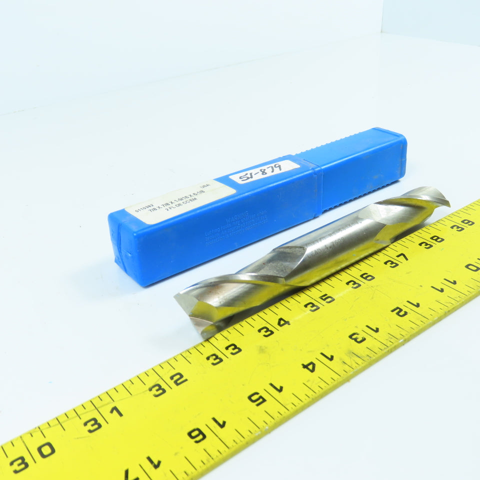 Union 5110382 7/8" x 7/8" x 1-9/16" Double Ended Square End Mill 2-Flute HS USA