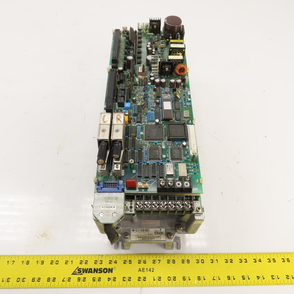 Mitsubishi MR-S11-100-E01 AC Servo Drive (Top Board BN634E283G53) (Parts/Repair)