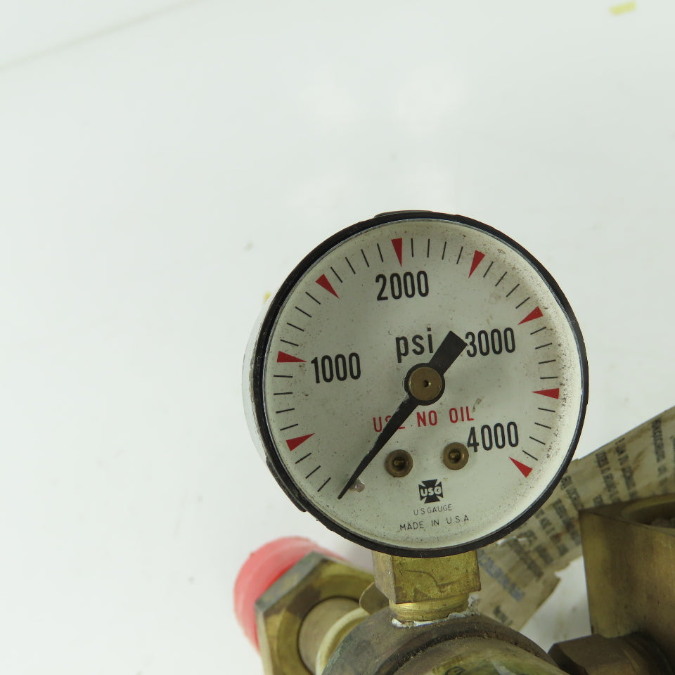 L-Tec R-50-FM-580 Brass Flowmeter Regulator CGA 580 Inert Gas
