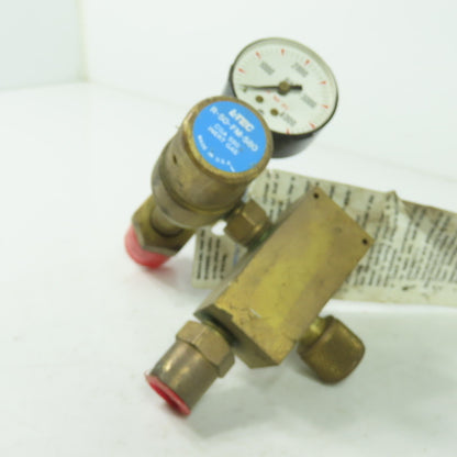 L-Tec R-50-FM-580 Brass Flowmeter Regulator CGA 580 Inert Gas