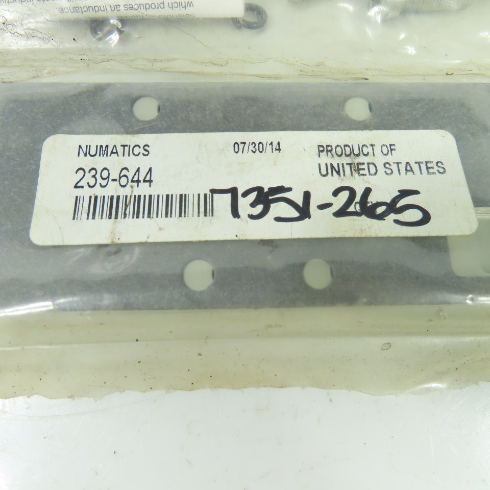 Numatics 239-644 Valve 4-Bolt Blank Plate Kit Replacement