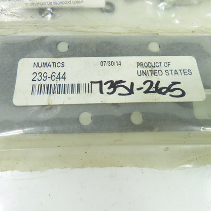 Numatics 239-644 Valve 4-Bolt Blank Plate Kit Replacement
