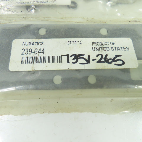 Numatics 239-644 Valve 4-Bolt Blank Plate Kit Replacement