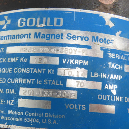 Gould M238-YYOG-3BOY-ML Permanent Magnet Servo Motor (PARTS/REPAIR)
