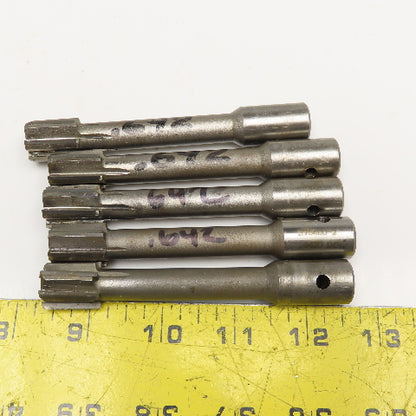 Metcut .642 Chucking Reamer 6 Flute Carbide 5/8" Shank 4-1/4" OAL Lot Of 5 Used