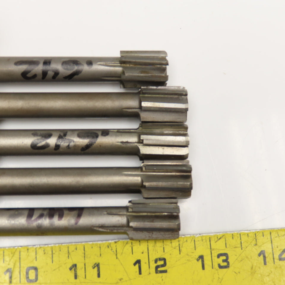Metcut .642 Chucking Reamer 6 Flute Carbide 5/8" Shank 4-1/4" OAL Lot Of 5 Used