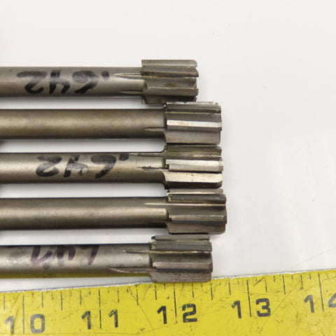 Metcut .642 Chucking Reamer 6 Flute Carbide 5/8" Shank 4-1/4" OAL Lot Of 5 Used