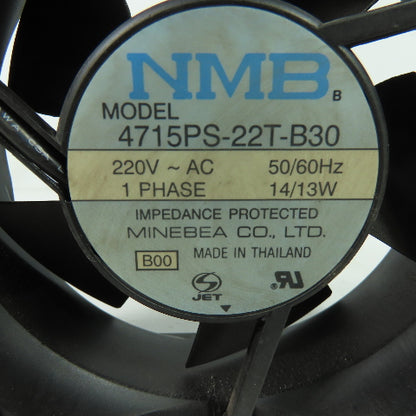 NMB 4715PS-22T-B30 Minebea Industrial Cabinet Cooling Fan 220V 1Ph