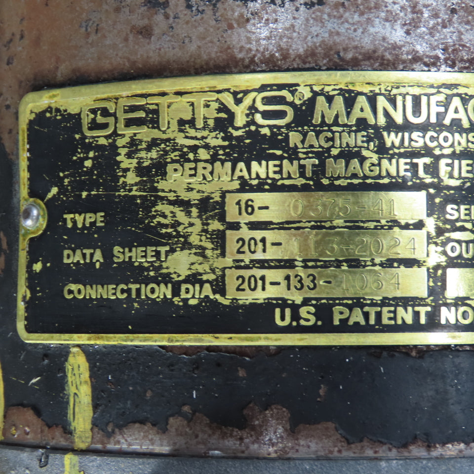 Gettys 16-0375-41 201-113-2024 Permanent Magnet Servo Motor 1-3/8" Shaft