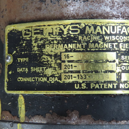 Gettys 16-0375-41 201-113-2024 Permanent Magnet Servo Motor 1-3/8" Shaft