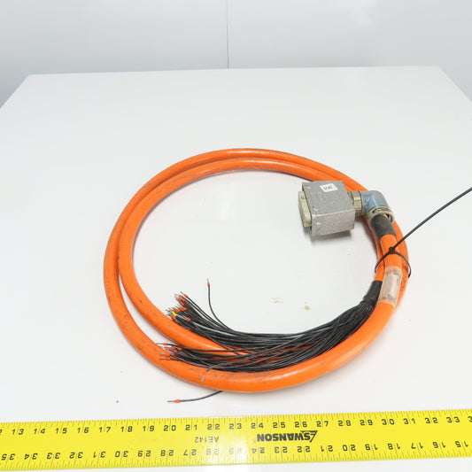 Indramat IKS 580-03.5M Cordset Cable 10' W/ HD64B 64-Pin Female Plug