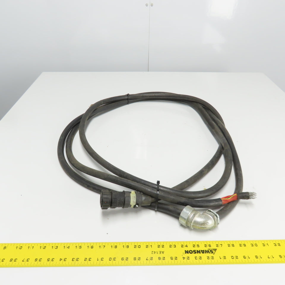 AMP Female Connector 25 Wire Cordset Cable 18' Length