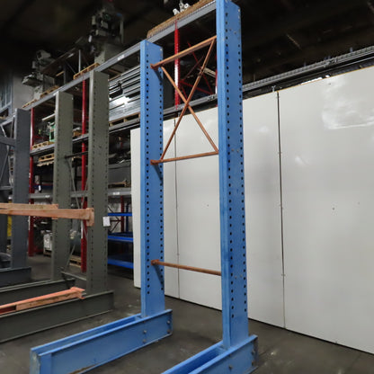 12' Tall Single Sided Cantilever Rack 52" W x 48" Deep (No Arms)