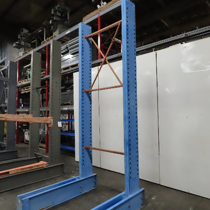 12' Tall Single Sided Cantilever Rack 52" W x 48" Deep (No Arms)