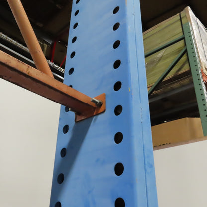 12' Tall Single Sided Cantilever Rack 52" W x 48" Deep (No Arms)