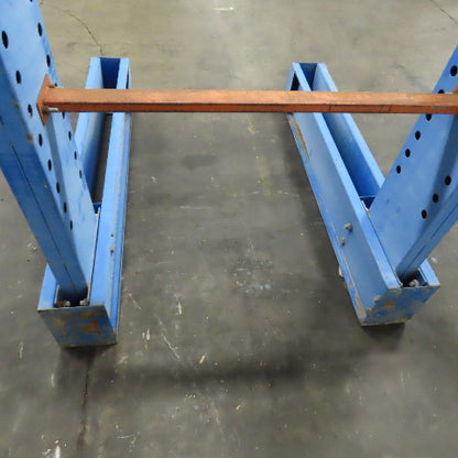 12' Tall Single Sided Cantilever Rack 52" W x 48" Deep (No Arms)