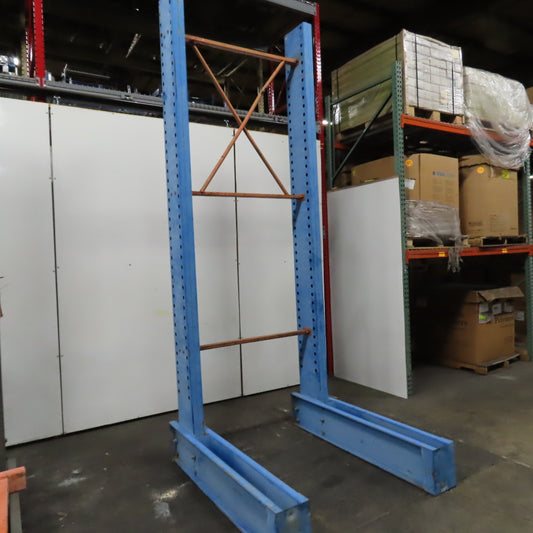 12' Tall Single Sided Cantilever Rack 52" W x 48" Deep (No Arms)