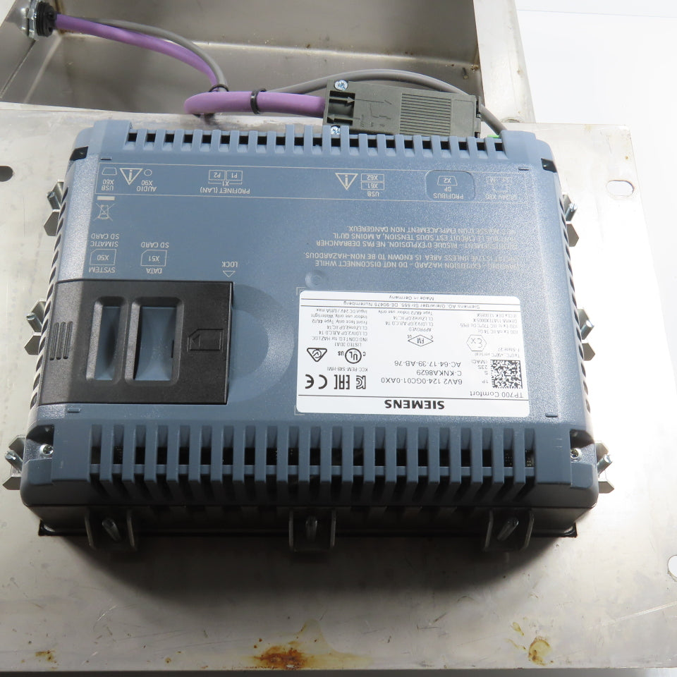 Siemens 6AV2 124-0GC01-0AX0 TP700 Comfort Simatic Touch Display Stainless Encl.