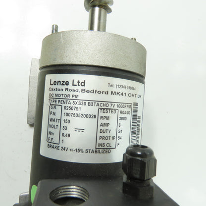Lenze Penta 5XS30 Electric Motor 33V 0.48Nm 3000RPM 24V Brake