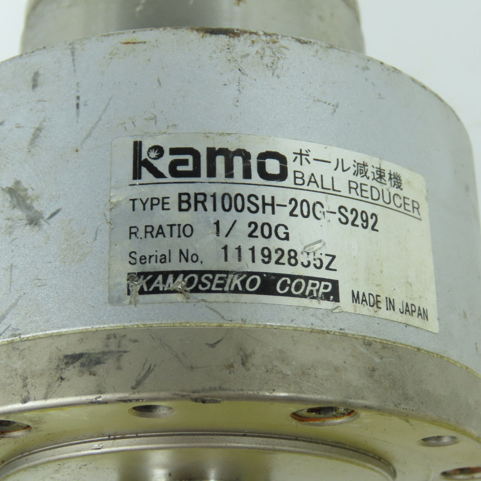 Kamo BR100SH-20G-S292 Ball Type Gear Speed Reducer R. Ratio 1/20G