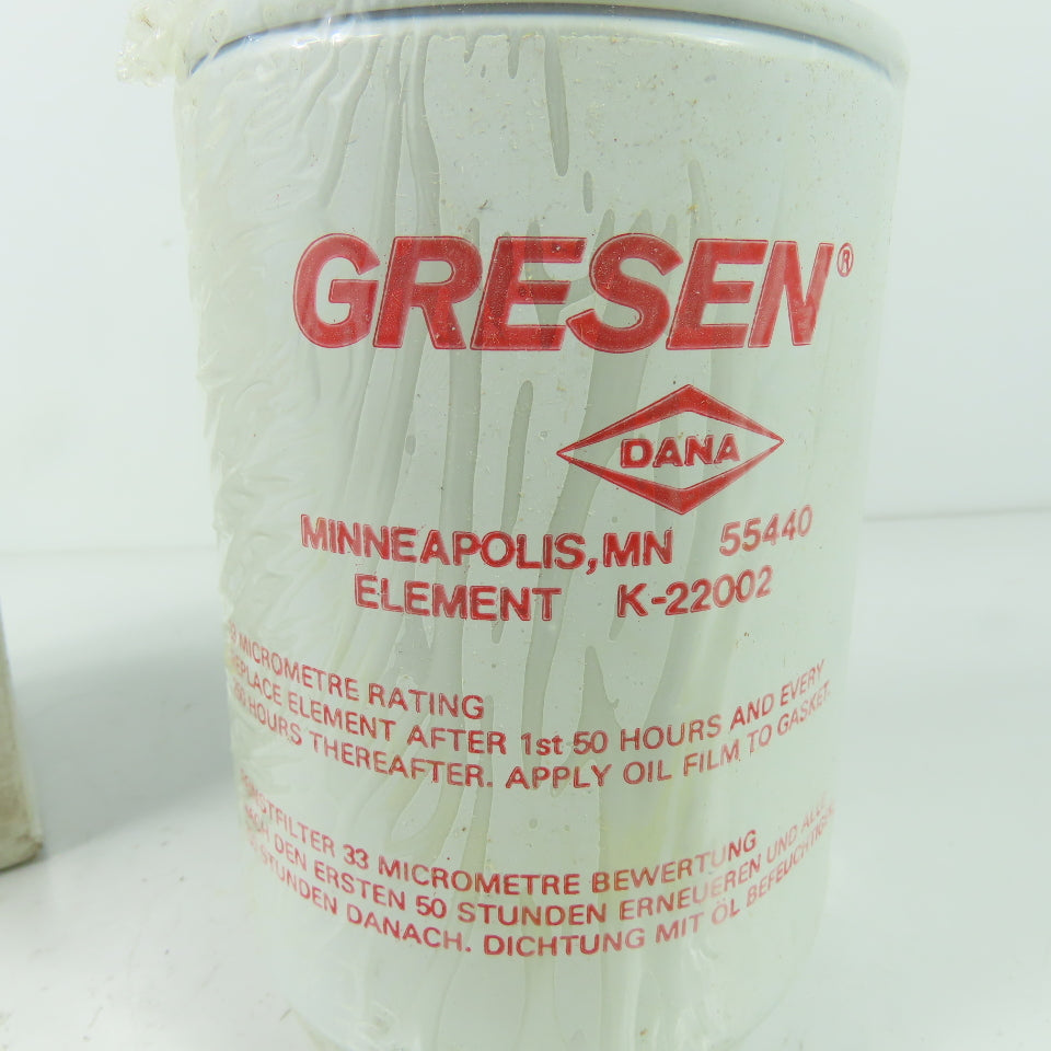 Gresen K-22002 Hydraulic Filter Element 33 Micrometre