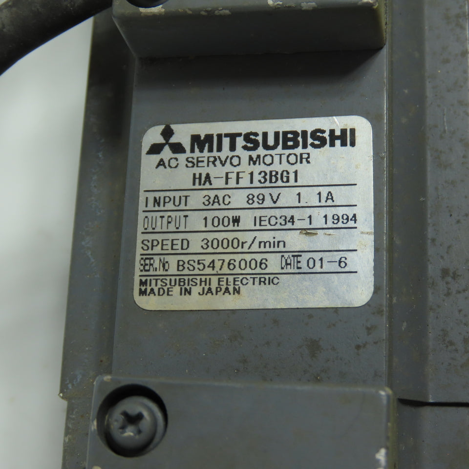 Mitsubishi GR-S-10 Inline Servo Motor Gear Speed Reducer 30:1 Ratio HA-FF13BG1
