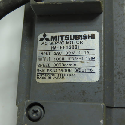 Mitsubishi GR-S-10 Inline Servo Motor Gear Speed Reducer 30:1 Ratio HA-FF13BG1