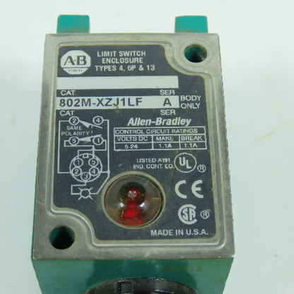 Allen Bradley 802M-XZJ1LF Ser A Limit Switch Body Enclosure 5-24VDC
