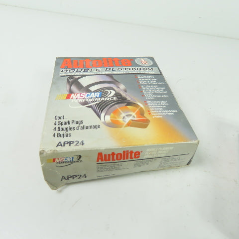 Autolite APP24 Double Platinum Automotive Replacement Spark Plug Lot Of 4
