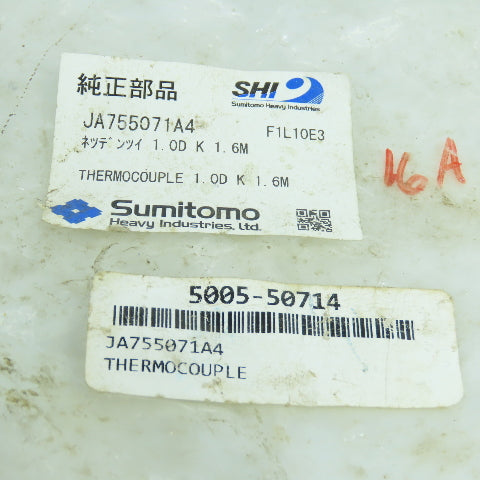 Sumitomo JA755071A4 Thermocouple Assembly 1.6m