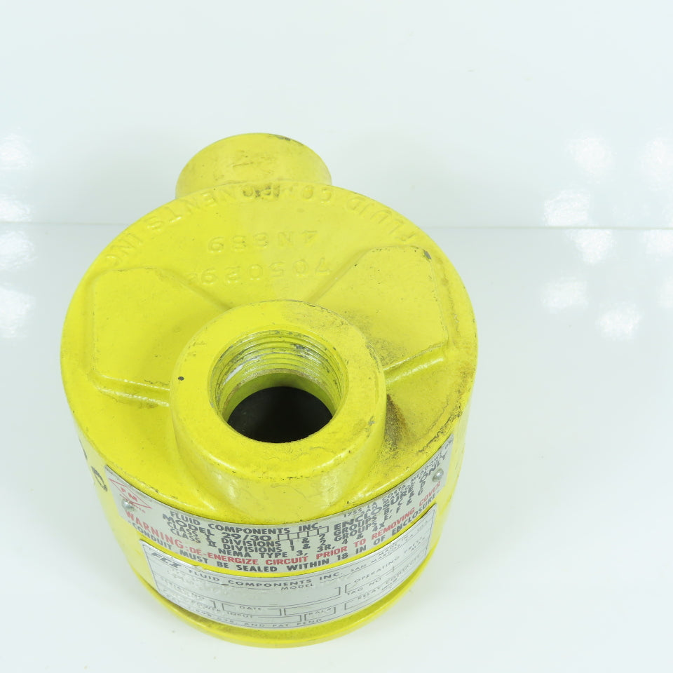 Fluid Components 12-64-4/1"/2"U/S/LD/V Flow Switch Junction Box 2 Amp Contacts