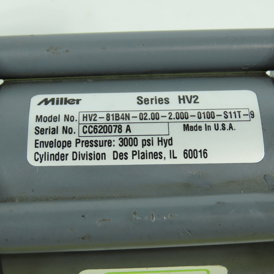 Miller HV2-81B4N Double Act Trunnion Mount Hydraulic Cylinder 2" Stroke 2" Bore
