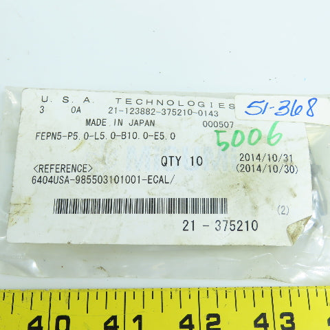 MiSumi FEPN5-P5.0-B10.0-E5.0 Large Head Locating Pin Tapered Tip Lot Of 10