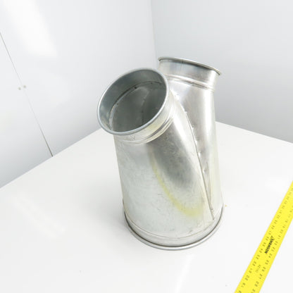 Nordfab Style Y Galvanized Duct 14-3/4" OD x (2)7-1/2" OD Rolled Edge 22" OAL