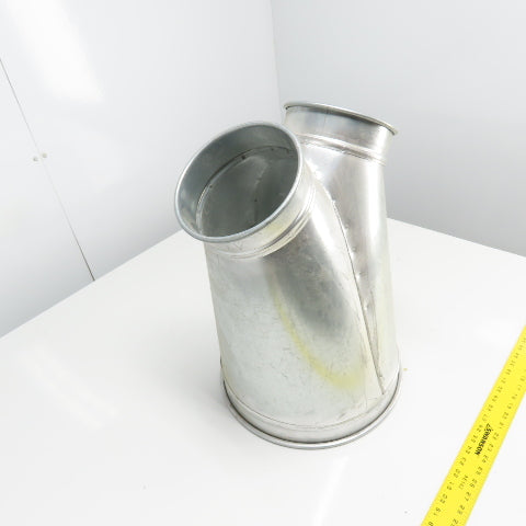 Nordfab Style Y Galvanized Duct 14-3/4" OD x (2)7-1/2" OD Rolled Edge 22" OAL