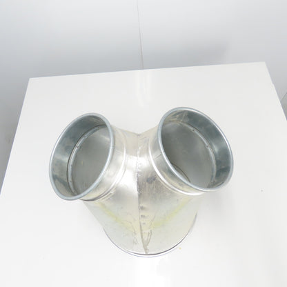 Nordfab Style Y Galvanized Duct 14-3/4" OD x (2)7-1/2" OD Rolled Edge 22" OAL
