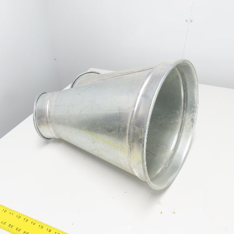 Nordfab Style Y Galvanized Duct 14-3/4" OD x (2)7-1/2" OD Rolled Edge 22" OAL