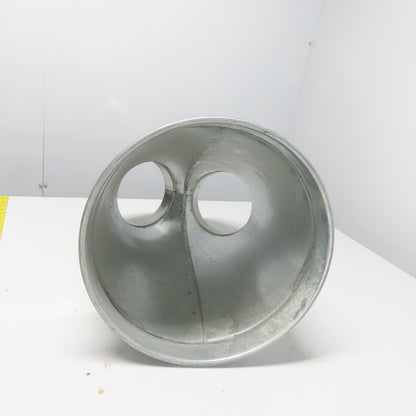 Nordfab Style Y Galvanized Duct 14-3/4" OD x (2)7-1/2" OD Rolled Edge 22" OAL