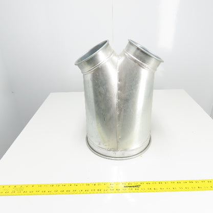 Nordfab Style Y Galvanized Duct 14-3/4" OD x (2)7-1/2" OD Rolled Edge 22" OAL
