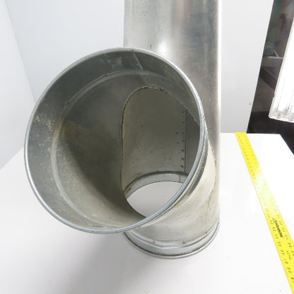 Nordfab Style Y Galvanized Duct 12-3/4" x 10-5/8" x 6-3/8"OD Rolled Edge 30" OAL