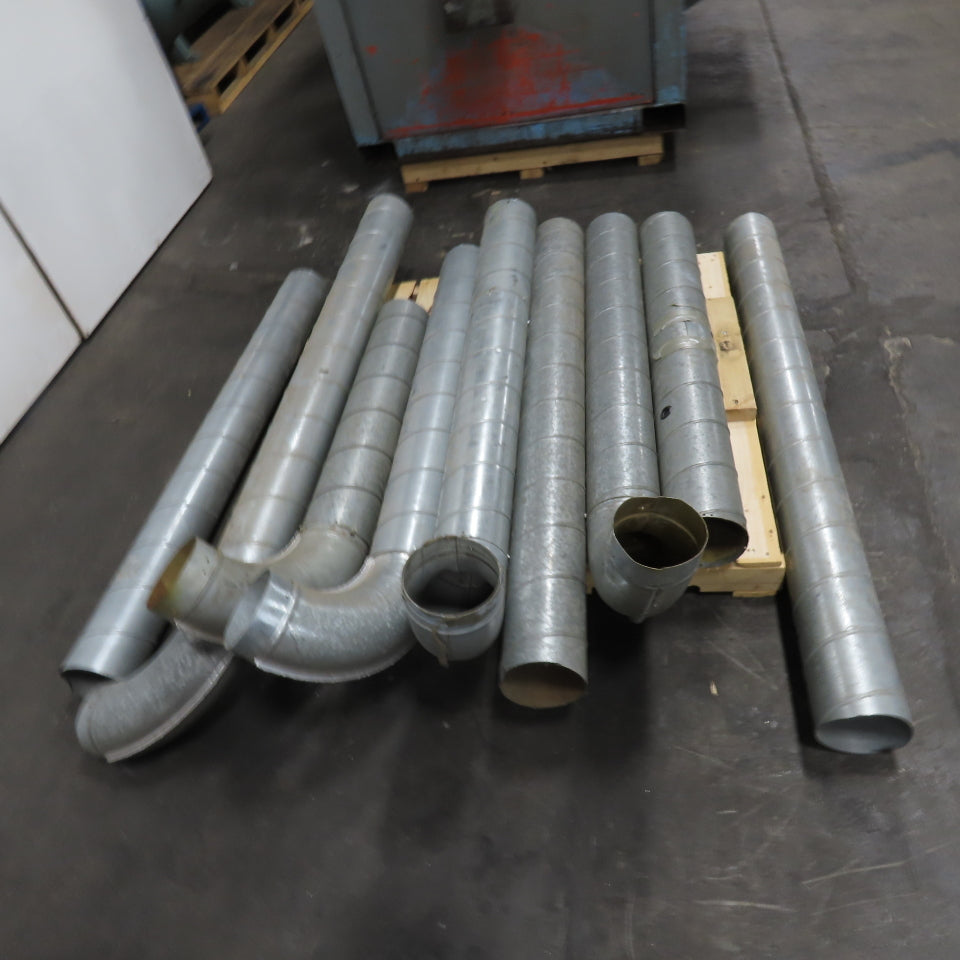 6" Galvanized Duct Pipe 31"-64" Misc. Lengths Lot Of 9