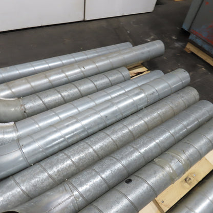 6" Galvanized Duct Pipe 31"-64" Misc. Lengths Lot Of 9