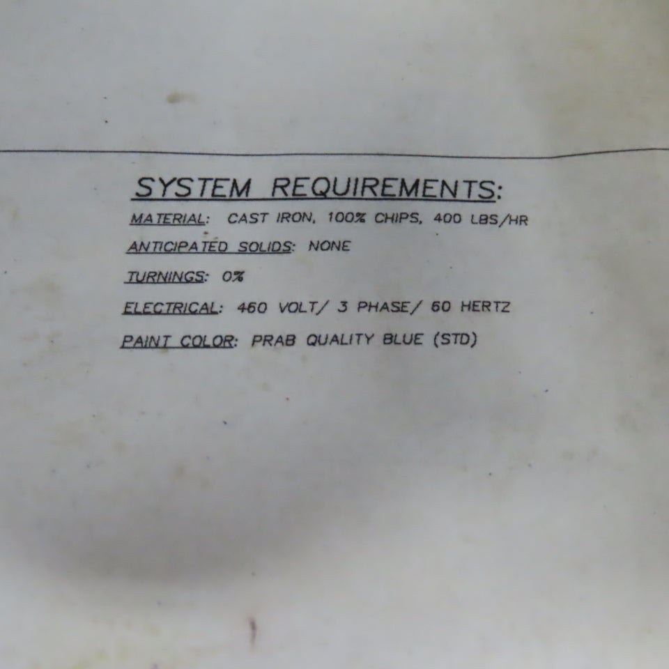 Prab MiniSystem Chip Wringer Reclaiming Processing System 480V 3PH Tested