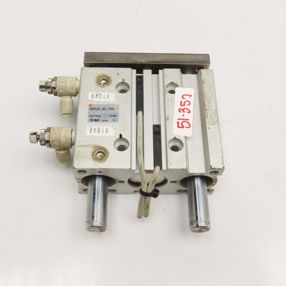 SMC MGPL25-40-Y59A 25mm Bore 45mm Stroke Pneumatic Guide Cylinder