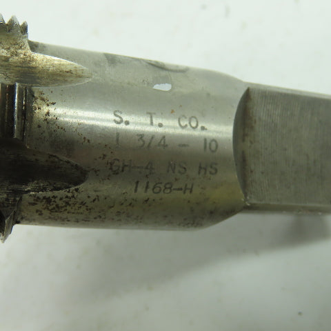 S.T. CO GH-4 NS HS 6 Flute Straight Plug Tap 1-3/4-10