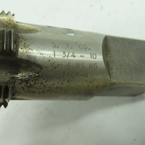 S.T. CO GH-4 NS HS 6 Flute Straight Plug Tap 1-3/4-10