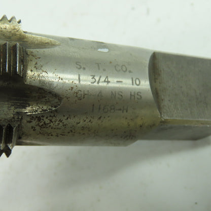 S.T. CO GH-4 NS HS 6 Flute Straight Plug Tap 1-3/4-10