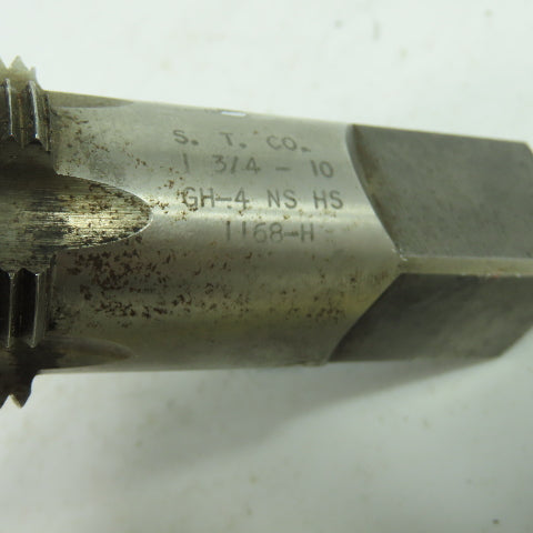 S.T. CO GH-4 NS HS 6 Flute Straight Plug Tap 1-3/4-10