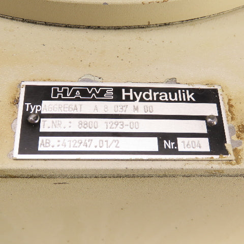 Hawe AGGREGAT A 8 037 M 00 25 Gallon 4.8kW Hydraulic Power Unit 480V 3PH Tested